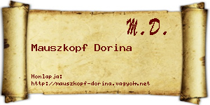 Mauszkopf Dorina névjegykártya