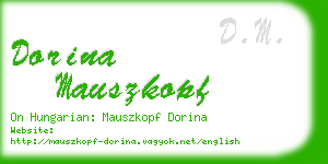 dorina mauszkopf business card